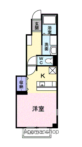 【岐阜市花沢町のアパートの間取り】