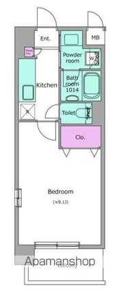 レジディア南砂町[1K/28.9m2]の間取図