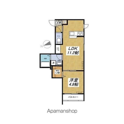 ｍｉｃ　ＳＥＮＫＡＷＡ[1LDK/40m2]の間取図