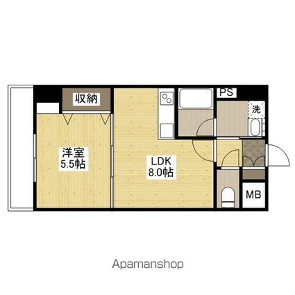 セリオンパレス[1LDK/34.4m2]の間取図
