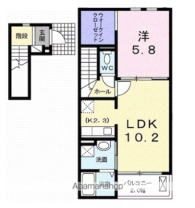 セディ[1LDK/43.8m2]の間取図