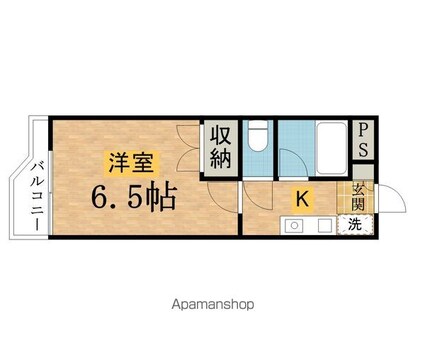 カサデューク八王子[1K/20.25m2]の間取図