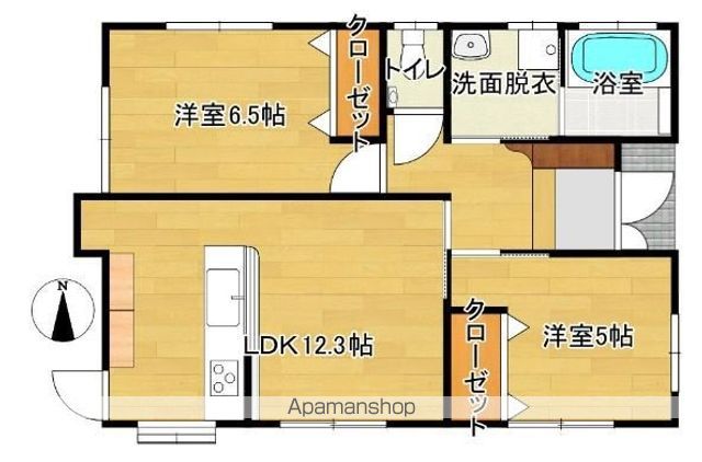 福岡市七隈線 賀茂駅 徒歩4分 1階建 築4年の間取り写真