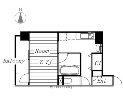 ラクロア[1R/26.95m2]の間取図