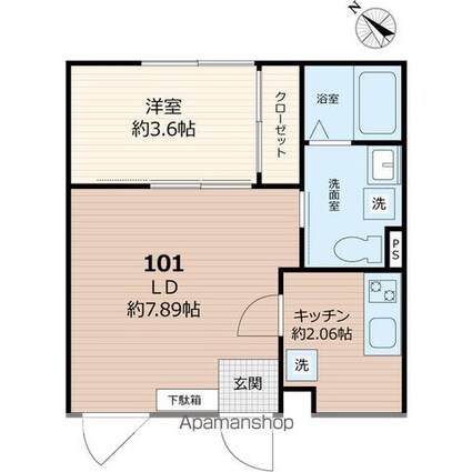 セレス巣鴨[1LDK/30.33m2]の間取図