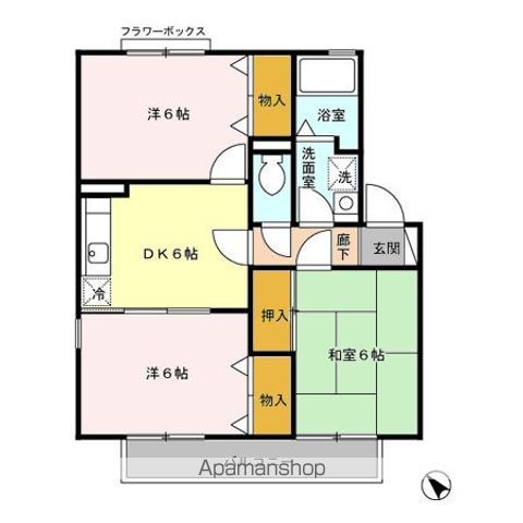 ビューセントラル Bの間取り写真