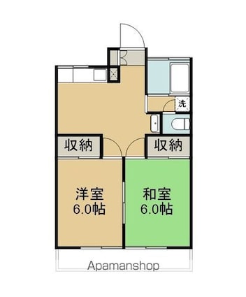 リーブル音路Ⅰ[2DK/42.15m2]の間取図