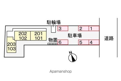 ブレスイングビレッジ[1K/31.66m2]の配置図