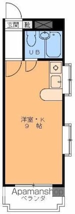 愛媛県松山市西長戸町[1R/21.66m2]の間取図