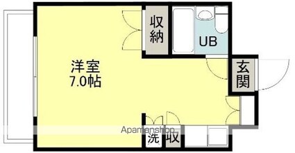 ラメゾンコマ[1R/22.36m2]の間取図