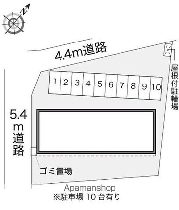 レオパレスシャルム[2DK/49.68m2]の配置図