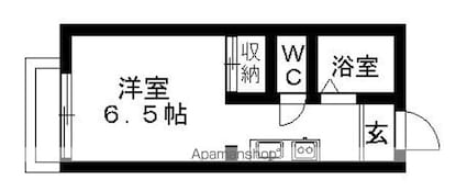 ティーエムズ香坂[1R/19.87m2]の間取図