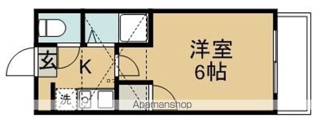 アップルハウス中山　Ⅲ[1K/17m2]の間取図