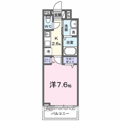 エスポワール[1K/27.02m2]の間取図
