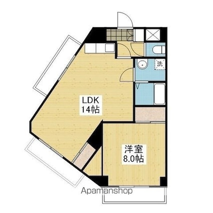 ヴィラクレール[1LDK/56.25m2]の間取図