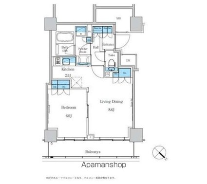 パークアクシス滝野川ラ　ブリーズ[1LDK/42m2]の間取図