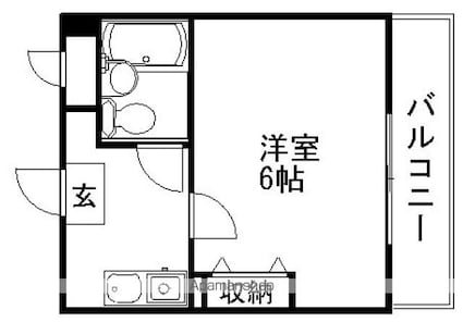 ゆめのこーぽ[1K/19.95m2]の間取図