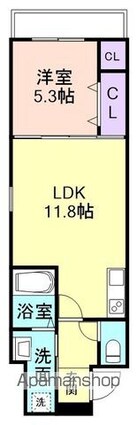 和歌山県和歌山市木広町２丁目[1LDK/40.08m2]の間取図