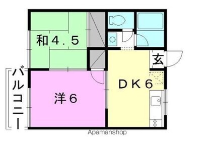 サクラハイツ[2DK/34.78m2]の間取図
