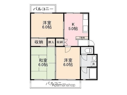 香川県高松市太田上町[3DK/48m2]の間取図