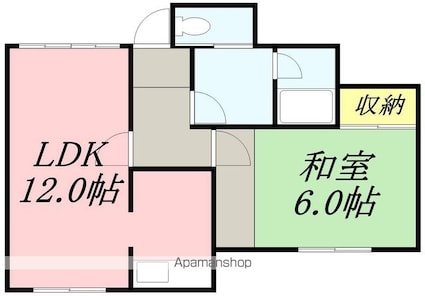 プライベートハウス[1LDK/42m2]の間取図
