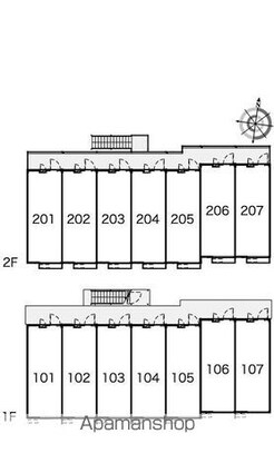 東京都杉並区高円寺南３丁目[1K/19.87m2]の配置図