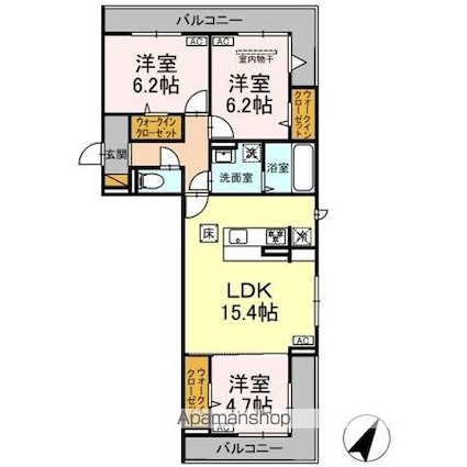 ガーベラ・グレイス[3LDK/73.8m2]の間取図