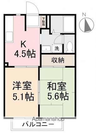 ＳＴハイツＣ[2K/35.3m2]の間取図