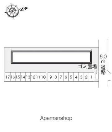 レオパレスｐｒｏｓｐｅｒｉｔｅ[1K/26.08m2]の配置図