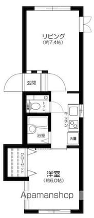 ＭＯＤＵＬＯＲ阿佐谷南[1LDK/32.96m2]の間取図