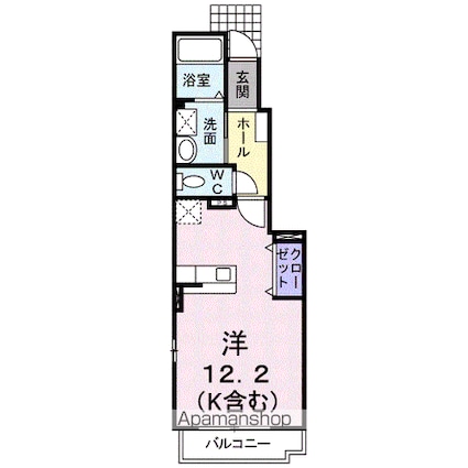 ルナ　キャット[1R/32.9m2]の間取図