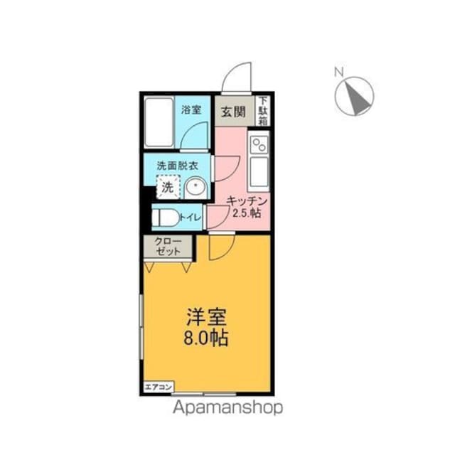 Ｍｅｌｏｄｙ　Ｈｏｕｓｅ[1K/26.52m2]の間取図
