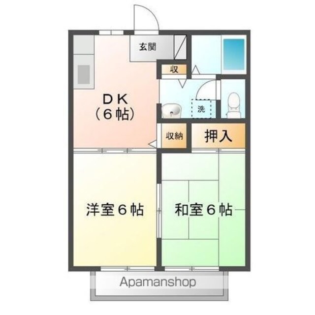 サンライフ友Ｂ[2DK/40.92m2]の間取図