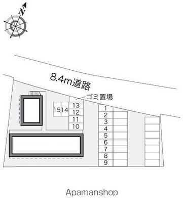 レオパレスとちの木[1K/22.7m2]の駐車場1
