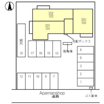 ＤーＲＯＯＭ　Ｗ・Ｈ（ディールームダブリューエイチ）[1LDK/44.53m2]の配置図