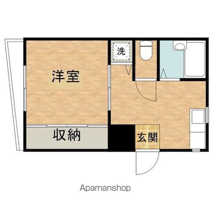 スノーハイツ[1K/25.92m2]の間取図