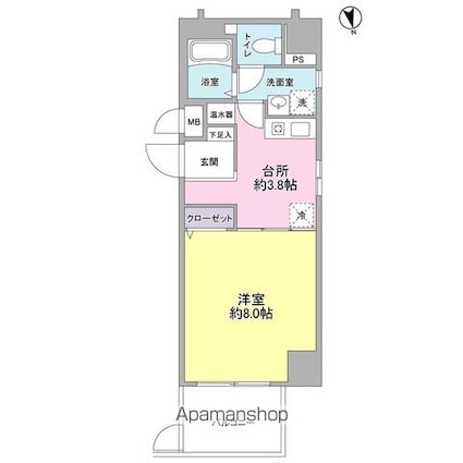 ヴェルデ東日本橋[1K/30.18m2]の間取図