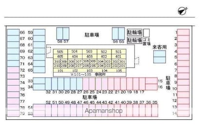 マルベル宇多津[1K/27.77m2]の配置図