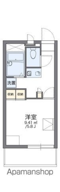 レオパレスゴールドヒルズ[1K/20.28m2]の間取図
