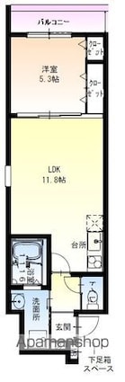 フジパレス和歌山木広サウス[1LDK/40.08m2]の間取図
