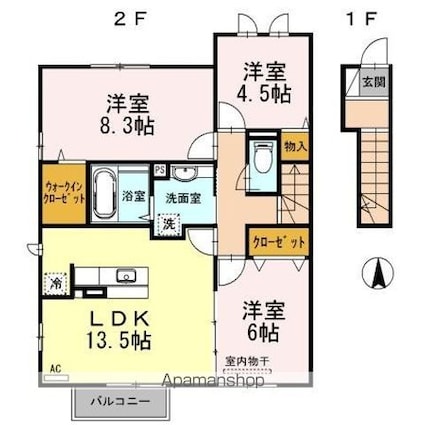 リバーサイドハイツ[3LDK/78.64m2]の間取図