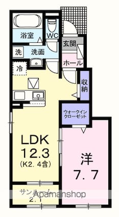 リバーテラスＫ[1LDK/50.14m2]の間取図