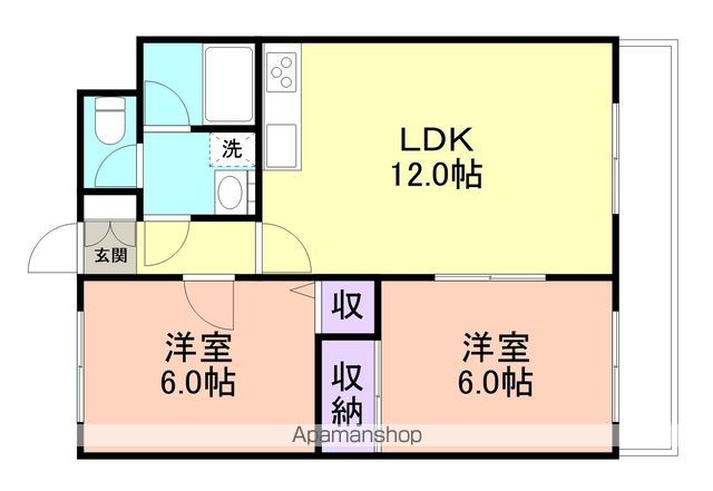 【和歌山市布施屋のマンションの間取り】