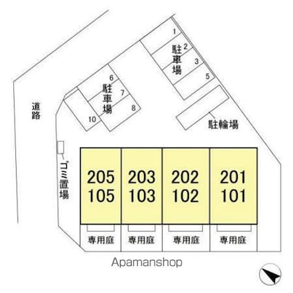 グリーンサイトおおたか[1LDK/50.38m2]の配置図