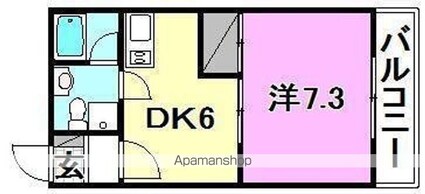 アルファネクスト三番町[1DK/29.2m2]の間取図