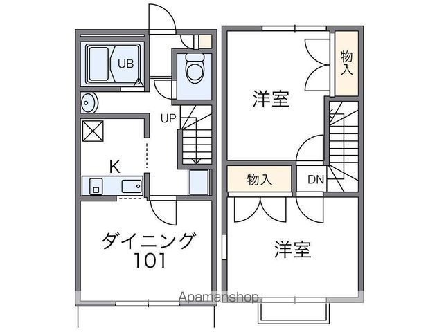 レオパレス高安の間取り写真