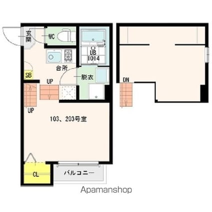 Ｓｋｙコート[1K/21.24m2]の間取図