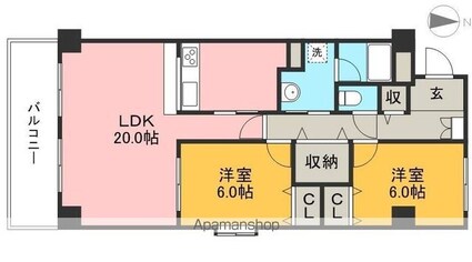Ｒａｆｆｉｎｅ[2LDK/72.8m2]の間取図