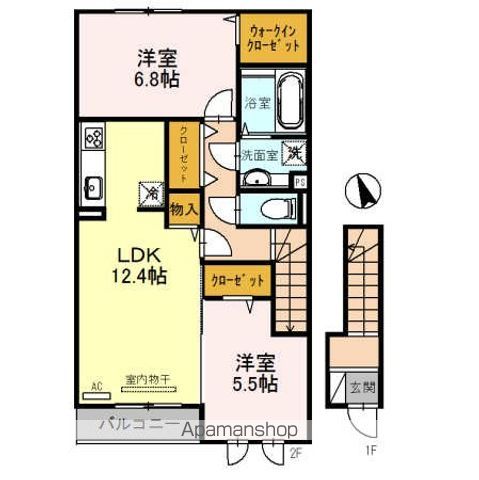 姫新線 余部駅 徒歩36分 2階建 築10年の間取り写真