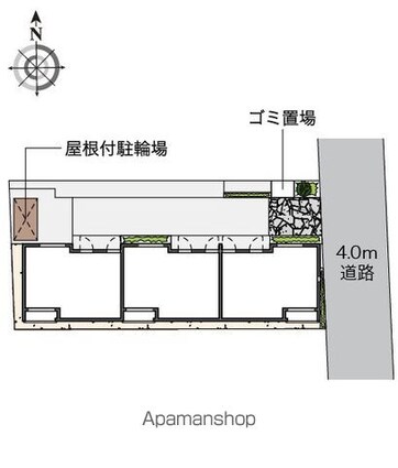 東京都練馬区上石神井１丁目[1K/26.51m2]の配置図